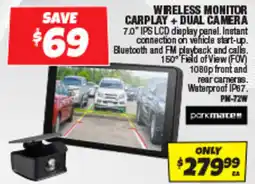 Autobarn Wireless monitor carplay dual camera offer
