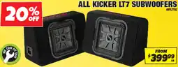 Autobarn All kicker lt7 subwoofers offer