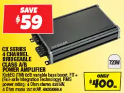 Autobarn Cx series 4 channel bridgeable class a b power amplifier offer