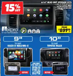 Autobarn 9/10 head unit upgrade kits offer