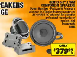 Autobarn Cento 6.5 2 way component speakers offer