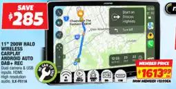 Autobarn 11 200w halo wireless carplay android auto dab rec offer