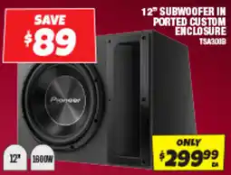 Autobarn Subwoofer in ported custom enclosure offer