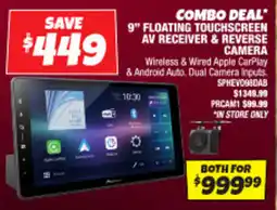 Autobarn 9 floating touchscreen av receiver & reverse camera offer