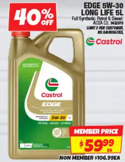 Autobarn Edge 5w 30 long life offer