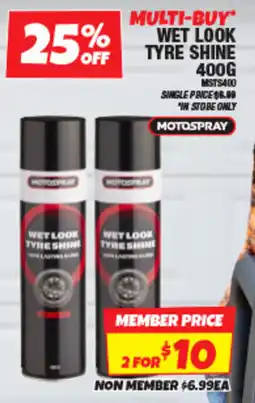 Autobarn Wet look tyre shine offer