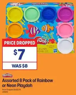 Officeworks Playdoh assorted of rainbow or neon playdoh offer
