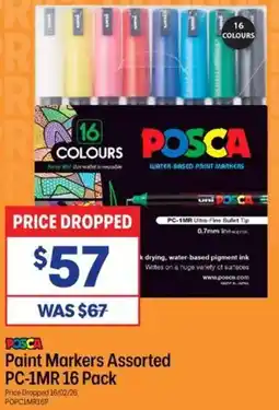 Officeworks Posca paint markers assorted pc-1mr offer