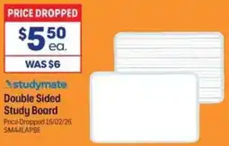 Officeworks Studymate double sided study board offer