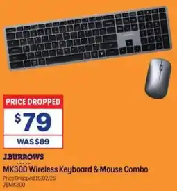 Officeworks J.burrows mk300 wireless keyboard & mouse combo offer