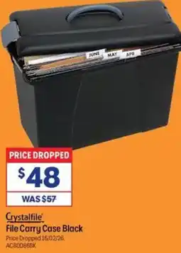 Officeworks Crystalfile file carry case black offer