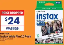 Officeworks Fujifilm instax wide film 10 pack offer