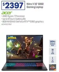 Officeworks Acer nitro v 16" 5060 gaming laptop offer