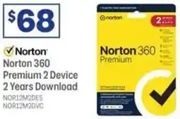 Officeworks Norton 360 premium device 2 years download offer