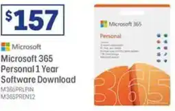 Officeworks Microsoft 365 personal 1 year software download offer