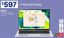 Officeworks Acer 14" aspire lite 14 laptop offer