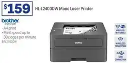 Officeworks Brother hl-l2400dw mono laser printer offer