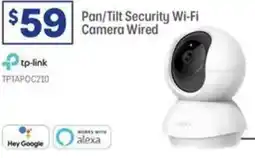 Officeworks Tp-link pan/tilt security wi-fi camera wired offer