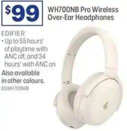 Officeworks Edifier wh700nb pro wireless over-ear headphones offer