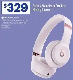 Officeworks Beats by dr.dre solo 4 wireless on-ear headphones offer