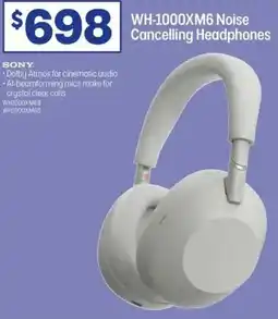 Officeworks Sony wh-1000xm6 noise cancelling headphones offer