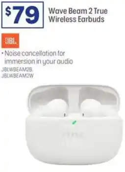 Officeworks Jbl wave beam 2 true wireless earbuds offer
