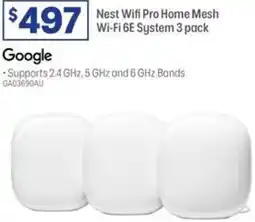 Officeworks Google nest wifi pro home mesh wi-fi 6e system offer