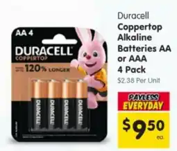 Spar Coppertop Alkaline Batteries AA or AAA offer