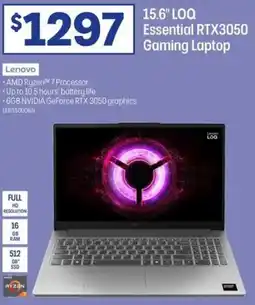 Officeworks Lenovo 15.6" loq essential rtx3050 gaming laptop offer