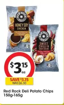 Coles Red Rock Deli Potato Chips offer