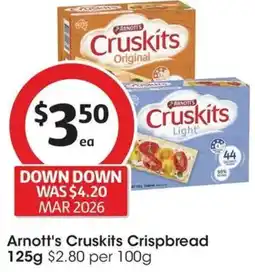 Coles Arnott's Cruskits Crispbread offer