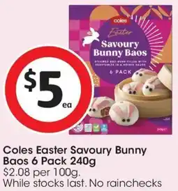 Coles Coles Easter Savoury Bunny Baos offer