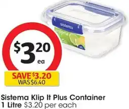 Coles Sistema Klip It Plus Container offer