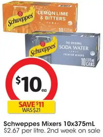 Coles Schweppes Mixers offer