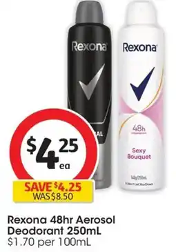 Coles Rexona 48hr aerosol deodorant offer