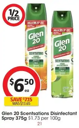 Coles Glen 20 scentsations disinfectant spray offer