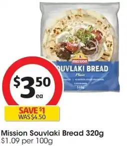 Coles Mission Souvlaki Bread offer