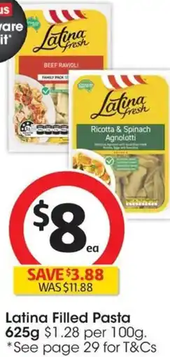 Coles Latina Filled Pasta offer