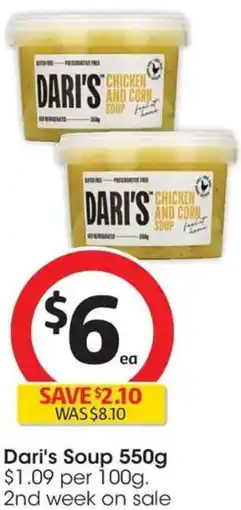 Coles Dari's Soup offer