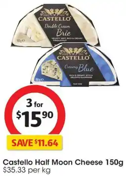 Coles Castello Half Moon Cheese offer