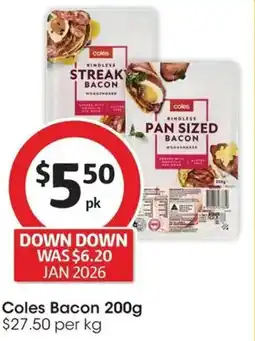 Coles Coles Bacon offer