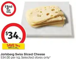 Coles Jarlsberg swiss sliced cheese offer