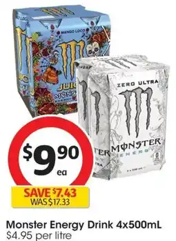 Coles Monster Energy Drink offer