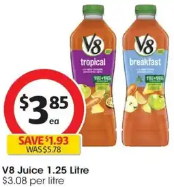 Coles V8 Juice offer
