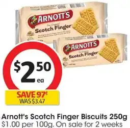 Coles Arnott's Scotch Finger Biscuits offer