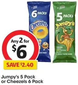 Coles Jumpy's or Cheezels offer