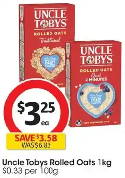 Coles Uncle Tobys Rolled Oats offer