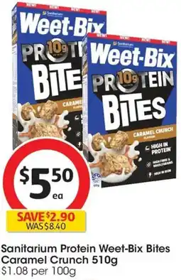 Coles Sanitarium Protein Weet-Bix Bites Caramel Crunch offer