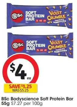 Coles Bsc bodyscience soft protein bar offer