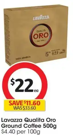 Coles Lavazza Qualita Oro Ground Coffee offer